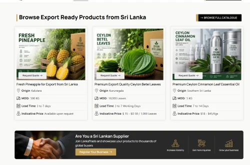Lanka Trade portfolio platform showcase image 1
